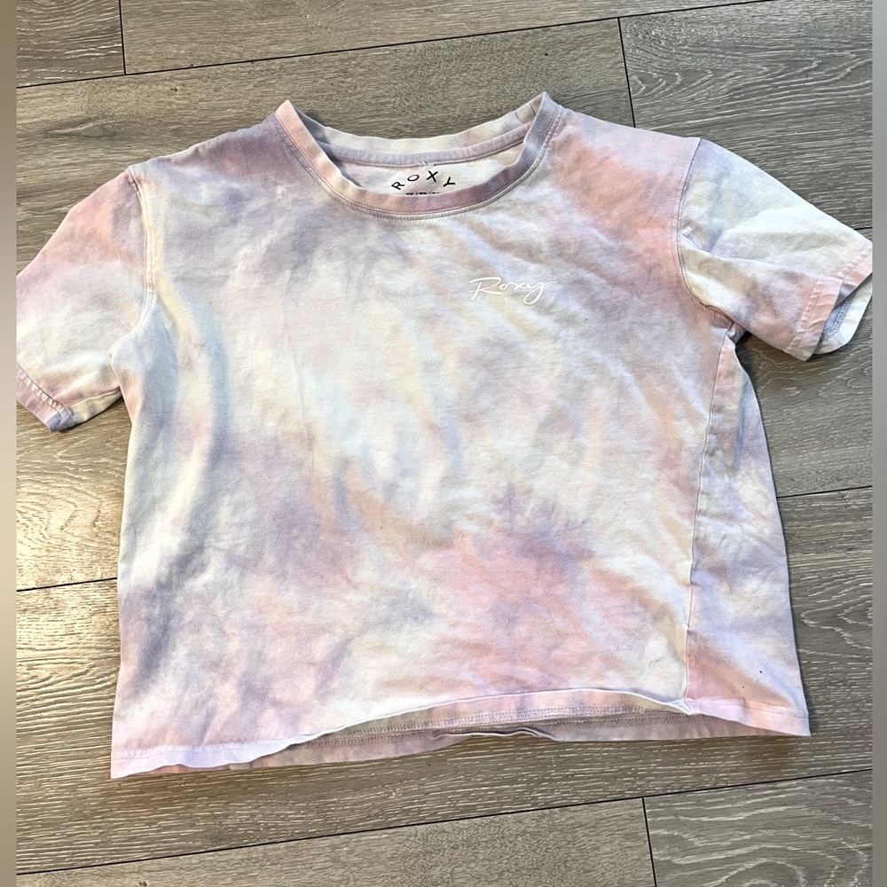 Roxy cropped top tiedyed tshirt size XS